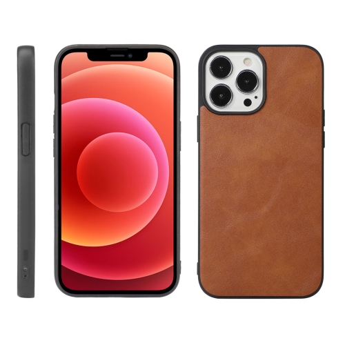 

Cowhide Texture PU Phone Case For iPhone 12 / 12 Pro(Brown)