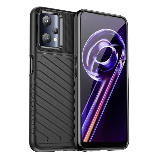 

For OPPO Realme 9 Pro Thunderbolt Shockproof TPU Protective Soft Phone Case(Black)