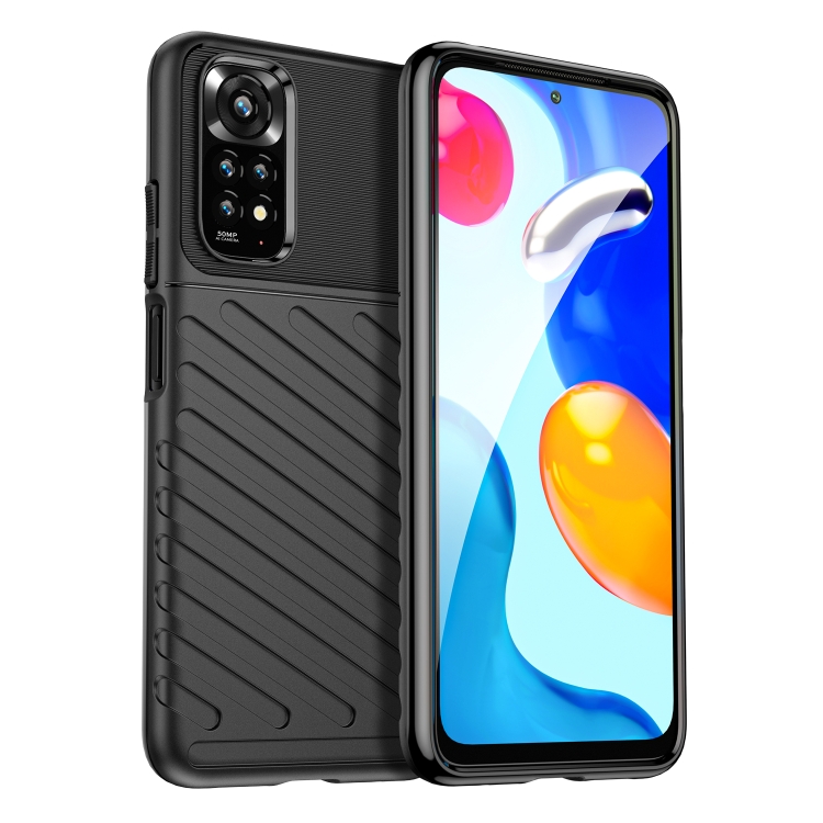 

For Xiaomi Redmi Note 11 Global / Note 11S Thunderbolt Shockproof TPU Protective Soft Case(Black)