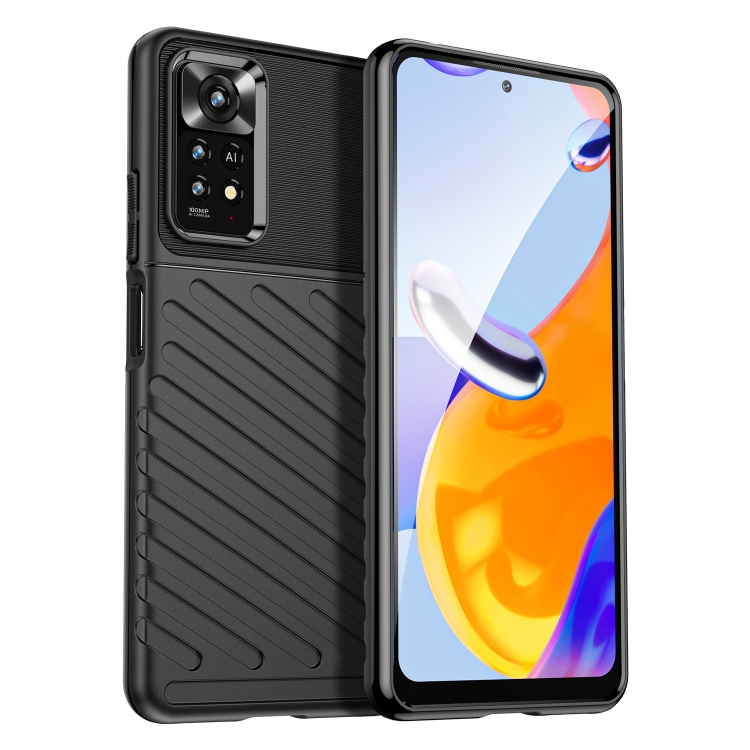 

For Xiaomi Redmi Note 11 Pro 5G / 4G Global Thunderbolt Shockproof TPU Protective Soft Case(Black)
