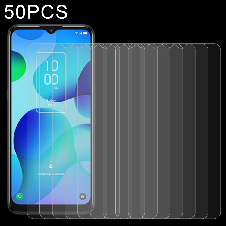 

50 PCS 0.26mm 9H 2.5D Tempered Glass Film For TCL 20 AX 5G