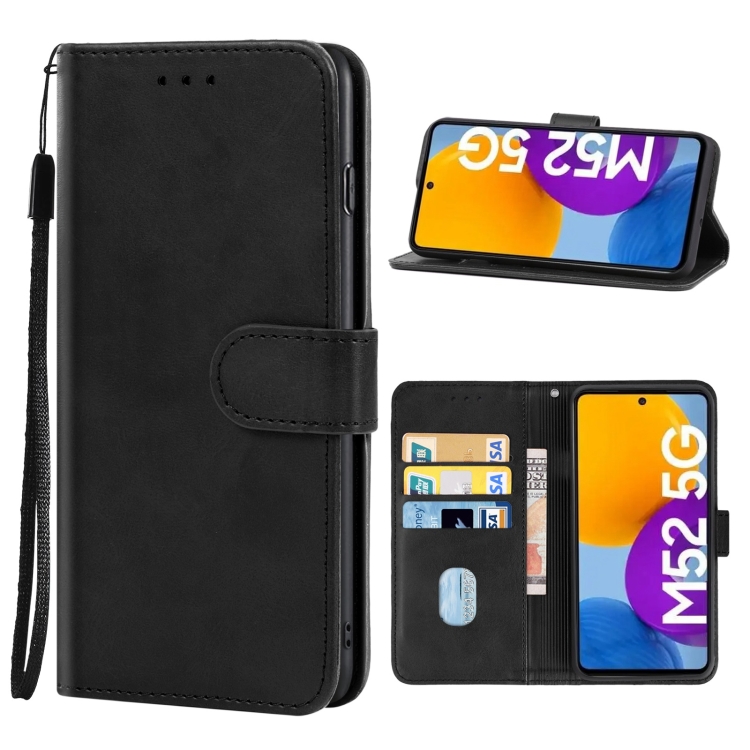 

Leather Phone Case For Samsung Galaxy M53 5G(Black)