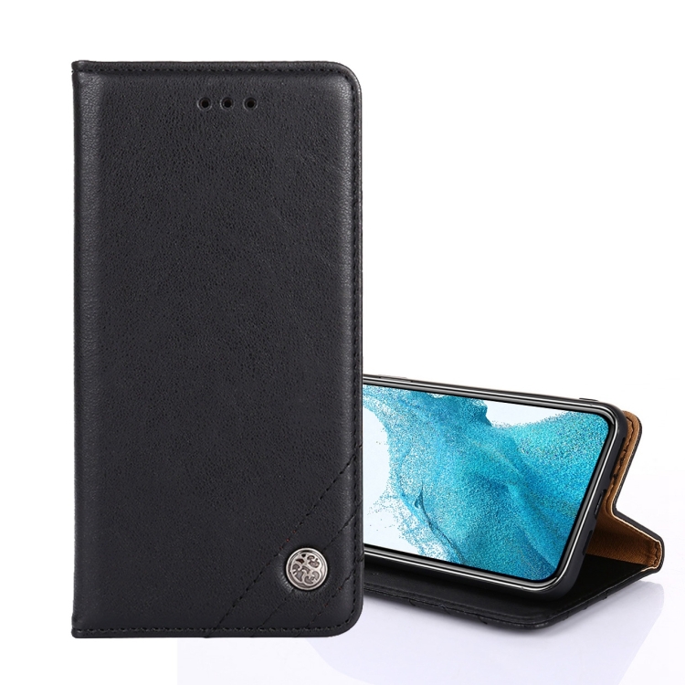

For Samsung Galaxy S21+ 5G Non-Magnetic Retro Texture Leather Phone Case(Black)