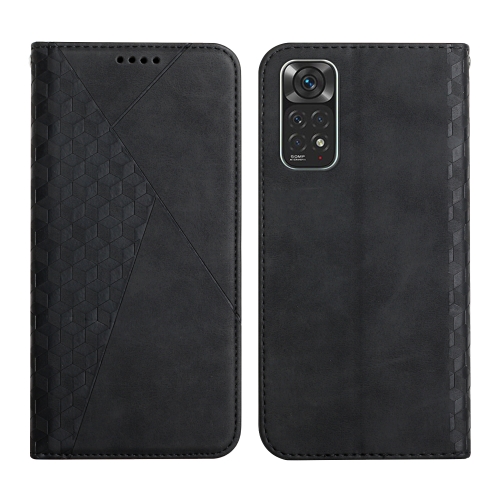 

For Xiaomi Redmi Note 11/11S Overseas Version Diamond Splicing Skin Feel Magnetic Leather Phone Case(Black)