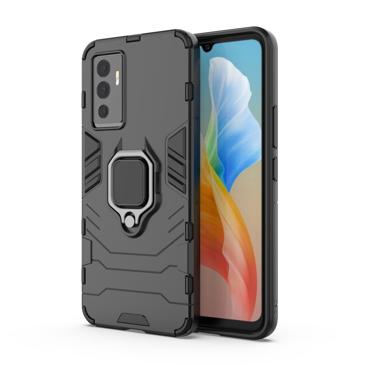 

For vivo S10e 5G Magnetic Ring Holder PC + TPU Phone Case(Black)