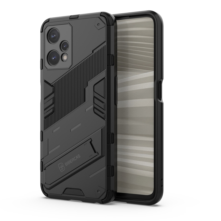 

For OPPO Realme 9 Pro Punk Armor 2 in 1 PC + TPU Shockproof Phone Case with Invisible Holder(Black)