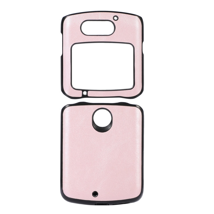 

For Motorola Moto Razr 5G Cowhide Texture PU Phone Case(Pink)