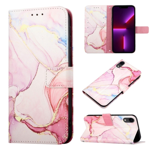 

For iPhone XR PT003 Marble Pattern Flip Leather Phone Case(LS005)