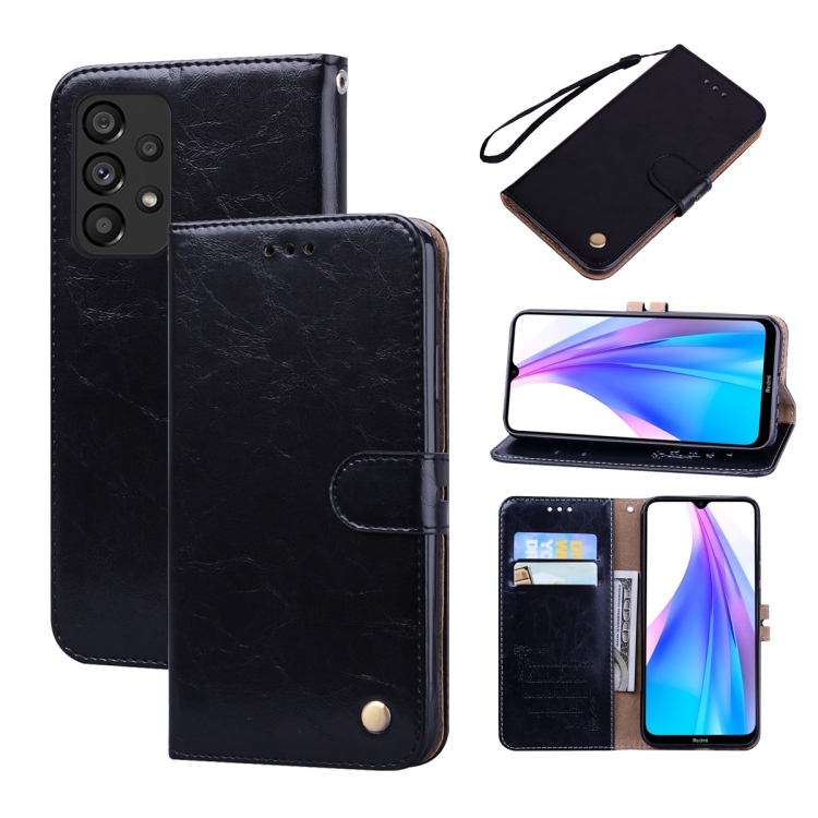 

For Samsung Galaxy A53 5G Oil Wax Texture Leather Phone Case(Black)