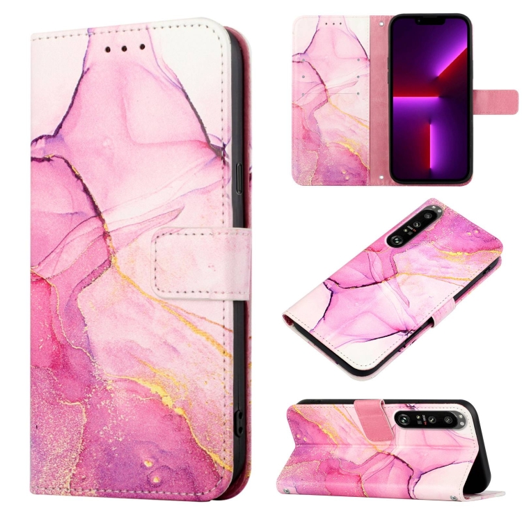 

For Sony Xperia 1 III PT003 Marble Pattern Flip Leather Phone Case(LS001)