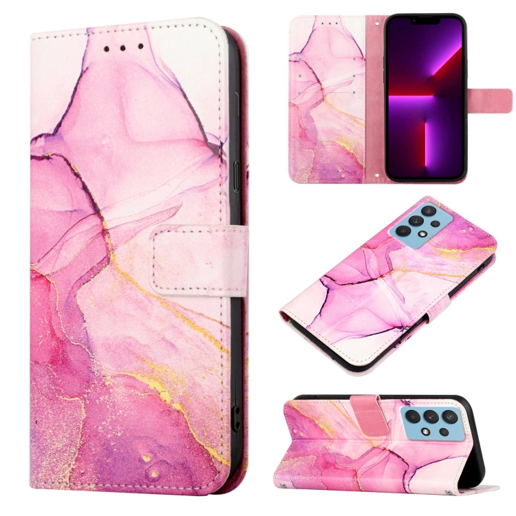 

For Samsung Galaxy A33 5G PT003 Marble Pattern Flip Leather Phone Case(LS001)