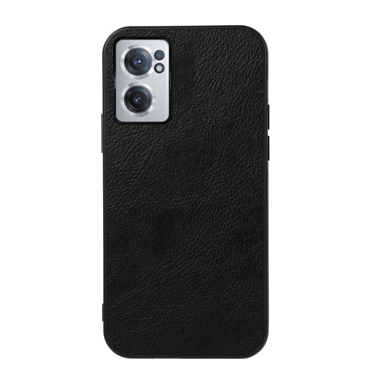 

For OnePlus Nord CE 2 5G Two-color Litchi Texture PU Phone Case(Black)