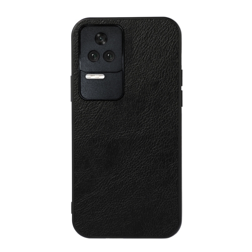 

For Xiaomi Redmi K40S 5G Two-color Litchi Texture PU Phone Case(Black)