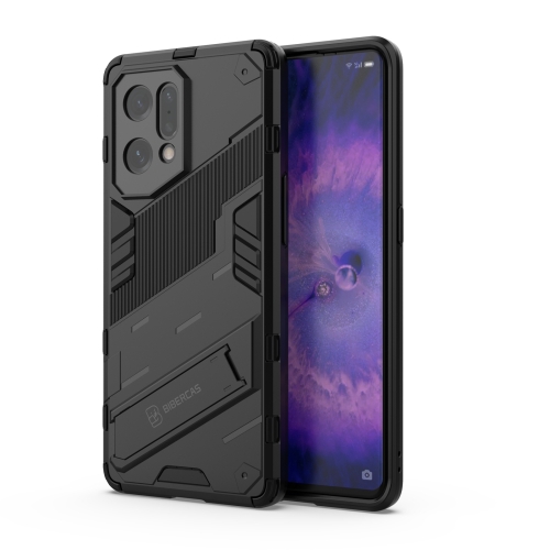 

For OPPO Find X5 Punk Armor 2 in 1 PC + TPU Shockproof Phone Case with Invisible Holder(Black)
