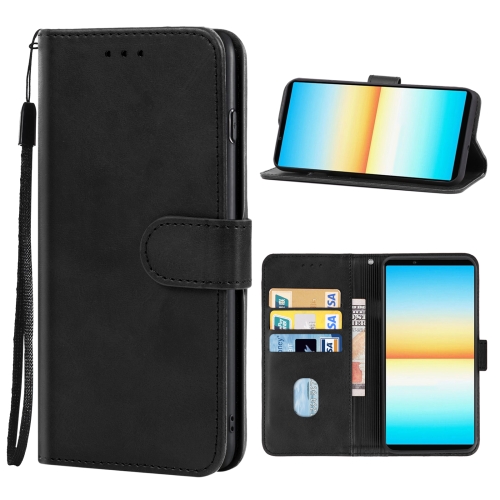 

For Sony Xperia 10 IV Leather Phone Case(Black)