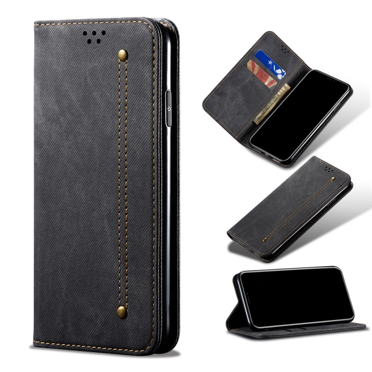 

For Google Pixel 7 Pro 5G Denim Texture Leather Phone Case(Black)