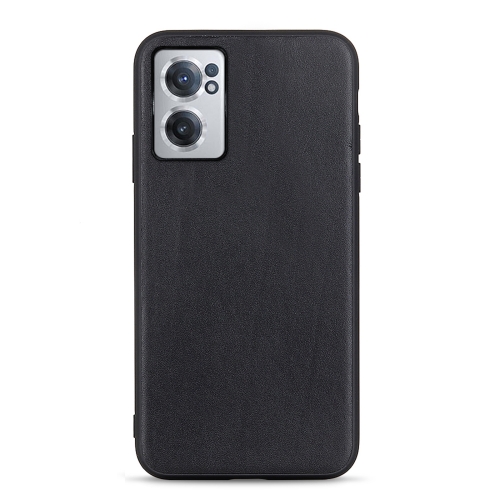 

For OnePlus Nord CE 2 5G Sheep Texture Genuine Leather Shockproof Phone Case(Black)