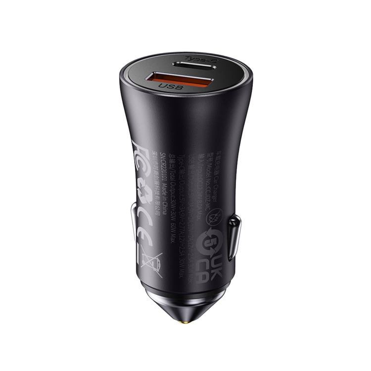 

Baseus CCJDZ-MC 60W USB + Type-C / USB-C Fast Charging Car Charger(Dark Grey)