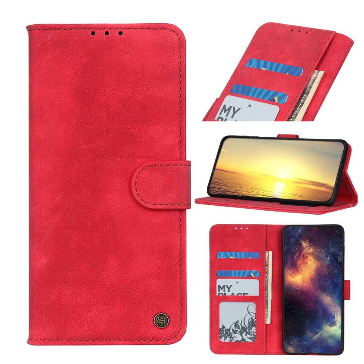 

For Xiaomi Poco M4 Pro Antelope Texture Magnetic Buckle Leather Phone Case(Red)