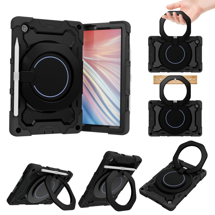 

For Lenovo Tab M10 HD Gen 2 X306 Armor Contrast Color Silicone + PC Tablet Case(Black)