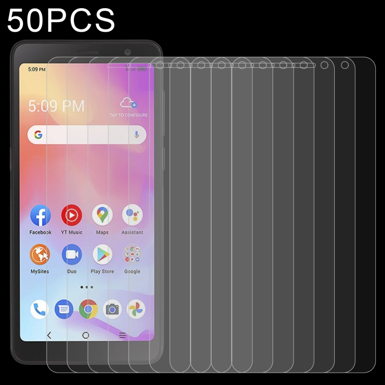 

50 PCS 0.26mm 9H 2.5D Tempered Glass Film For TCL A3