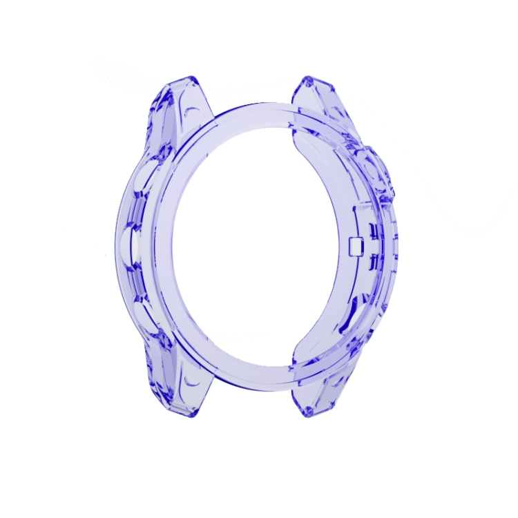 

For Garmin Fenix 7 TPU Half-pack Candy Color Watch Case(Transparent Blue)