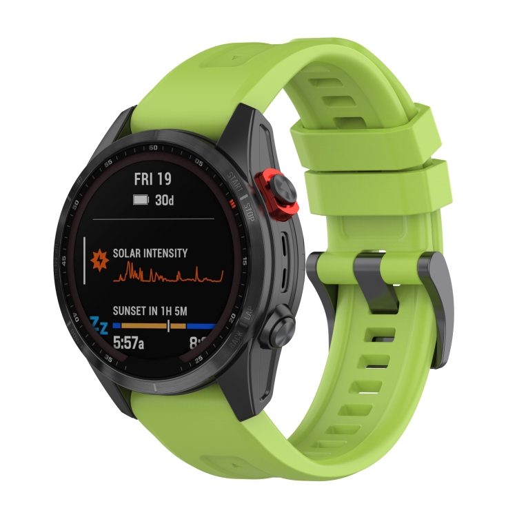 

For Garmin Fenix 7X Quick Release Silicone Watch Band(Green)