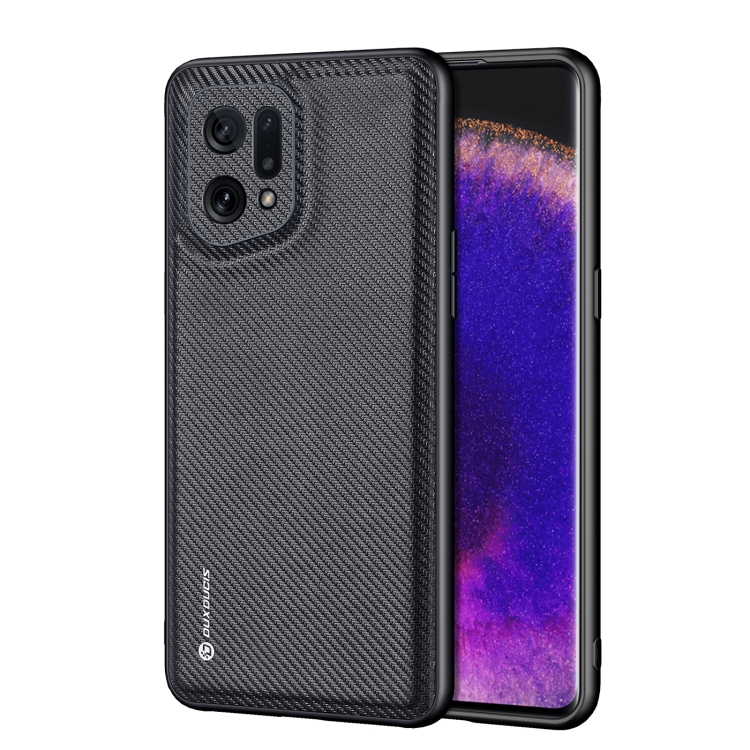 

For OPPO Find X5 DUX DUCIS Fino Series PU + TPU Phone Case(Black)