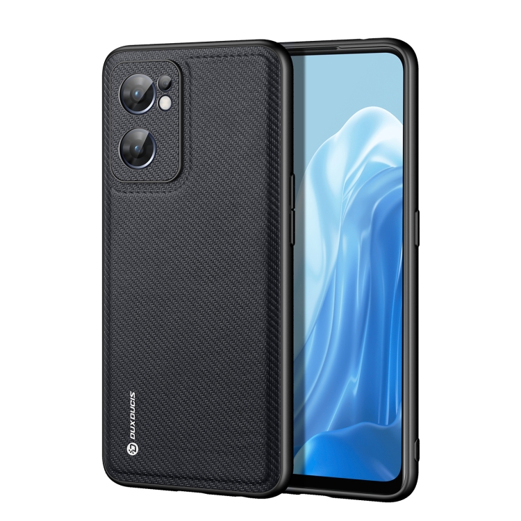 

For OPPO Reno7 5G / Find X5 Lite DUX DUCIS Fino Series PU + TPU Phone Case(Black)