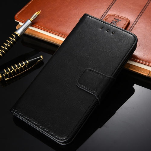 

For Motorola Moto E40 Crystal Texture Leather Phone Case(Black)