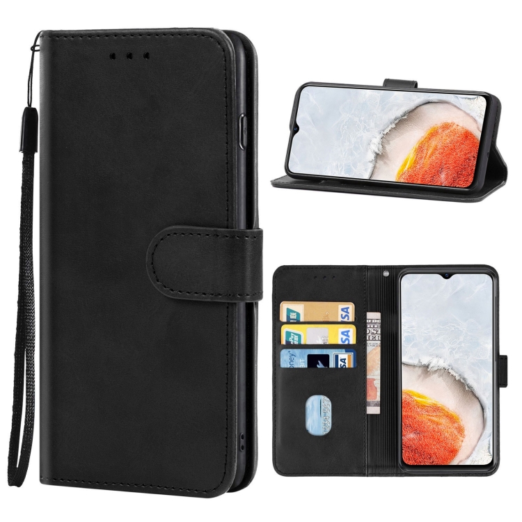 

Leather Phone Case For vivo iQOO U5x(Black)
