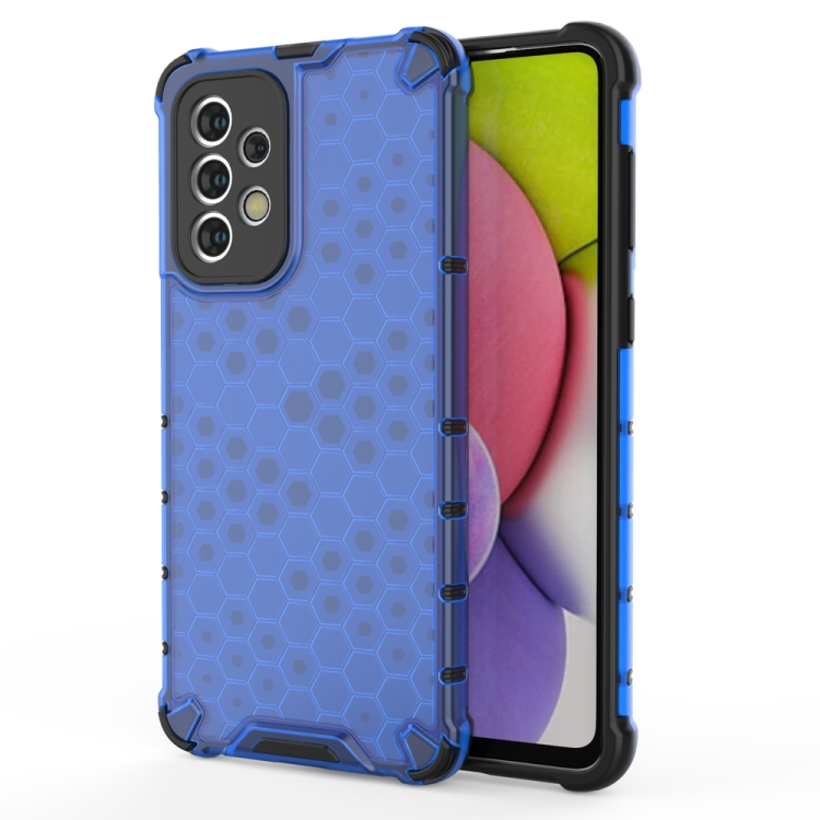 

For Samsung Galaxy A33 5G Shockproof Honeycomb PC + TPU Phone Case(Blue)