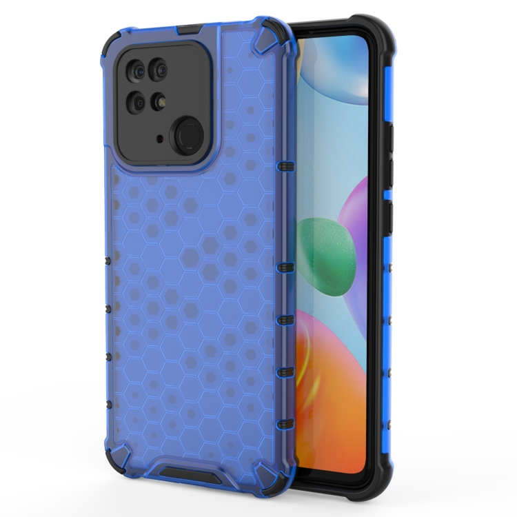 

For Xiaomi Redmi 10C 4G Shockproof Honeycomb PC + TPU Case(Blue)