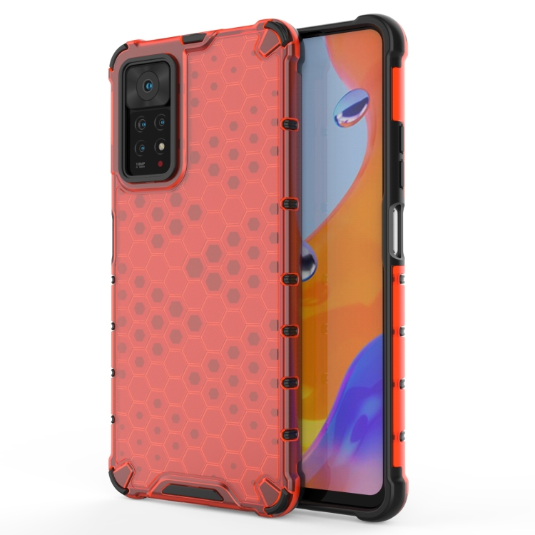 

For Xiaomi Redmi Note 11 Pro (Global) Shockproof Honeycomb PC + TPU Case(Red)