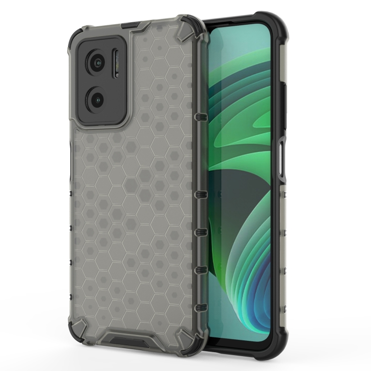 

For Xiaomi Redmi Note 11E 5G Shockproof Honeycomb PC + TPU Case(Black)