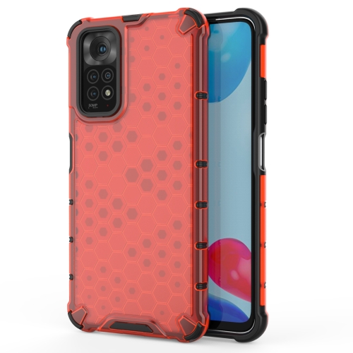 

For Xiaomi Redmi Note 11 Shockproof Honeycomb PC + TPU Case(Red)