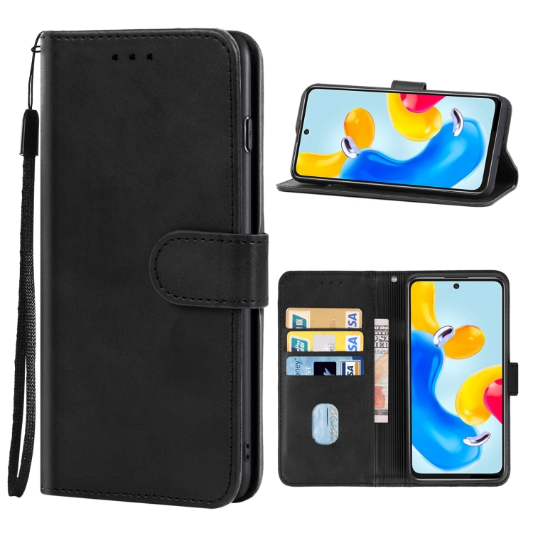 

Leather Phone Case For Xiaomi Redmi Note 11S 5G(Black)