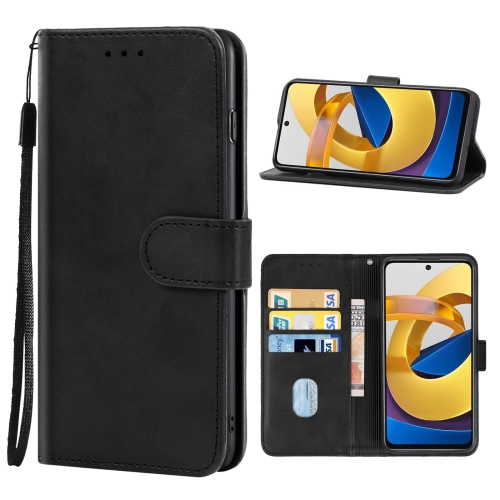 

Leather Phone Case For Xiaomi Poco M4 5G(Black)