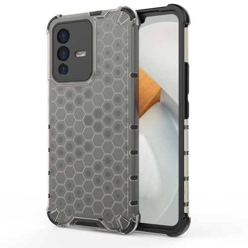 

For vivo S12 / V23 5G Shockproof Honeycomb PC + TPU Phone Case(Black)