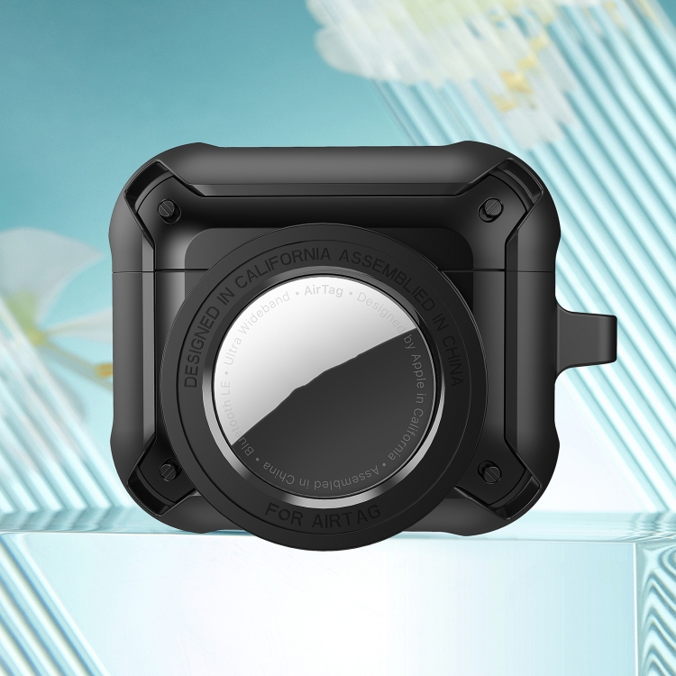 

For AirPods 3 Wireless Earphone Protective Case with AirTag Case(Black)