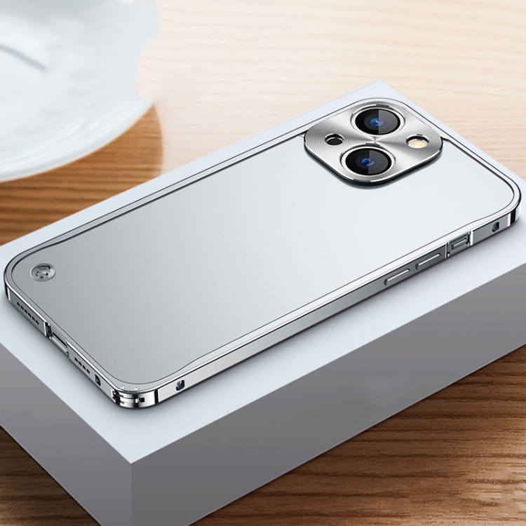 

For iPhone 13 Metal Frame Frosted Case(Silver)