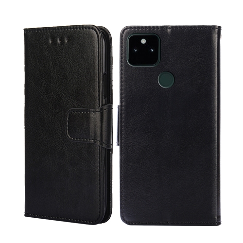 

For Google Pixel 5A Crystal Texture Leather Phone Case(Black)