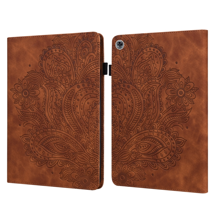 For Huawei MediaPad M5 Lite 10 Peacock Embossed Pattern TPU