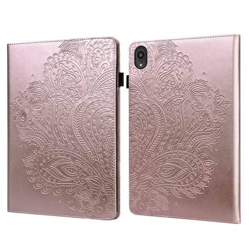 

For Lenovo Tab P11 2020 11 inch TB-J606F / TB-J606X Peacock Embossed Pattern TPU + PU Leather Tablet Case(Rose Gold)