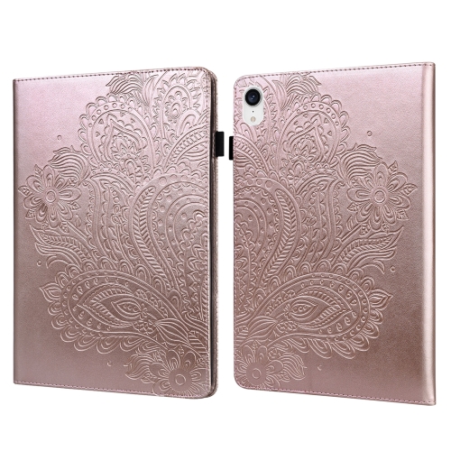 

Peacock Embossed Pattern TPU + PU Leather Tablet Case For iPad mini 6 2021(Rose Gold)