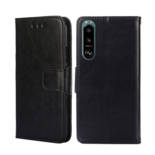 

For Sony Xperia 5 III Crystal Texture Leather Phone Case(Black)