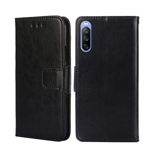 

For Sony Xperia 10 III Crystal Texture Leather Phone Case(Black)