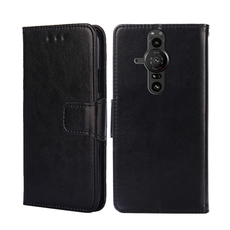 

For Sony Xperia Pro-I Crystal Texture Leather Phone Case(Black)