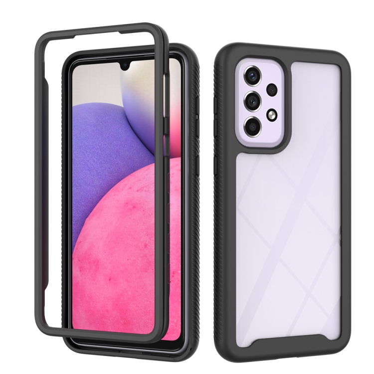 

For Samsung Galaxy A33 5G Starry Sky Solid Color Series Shockproof PC + TPU Phone Case(Black)