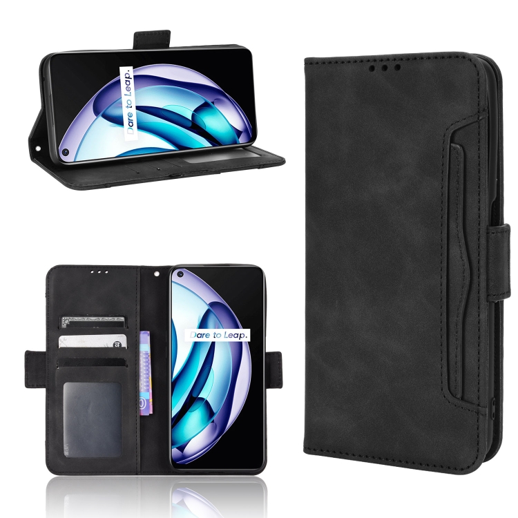 

For OPPO Realme Q3T / Q3S Skin Feel Calf Pattern Leather Phone Case(Black)